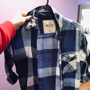 Blue Hollister flannel